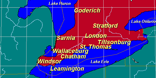 Canada Power and Sail Western District Map
