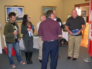 Disctrict Executive Officer Jay Jeffery, JN giving pledge to boating class
